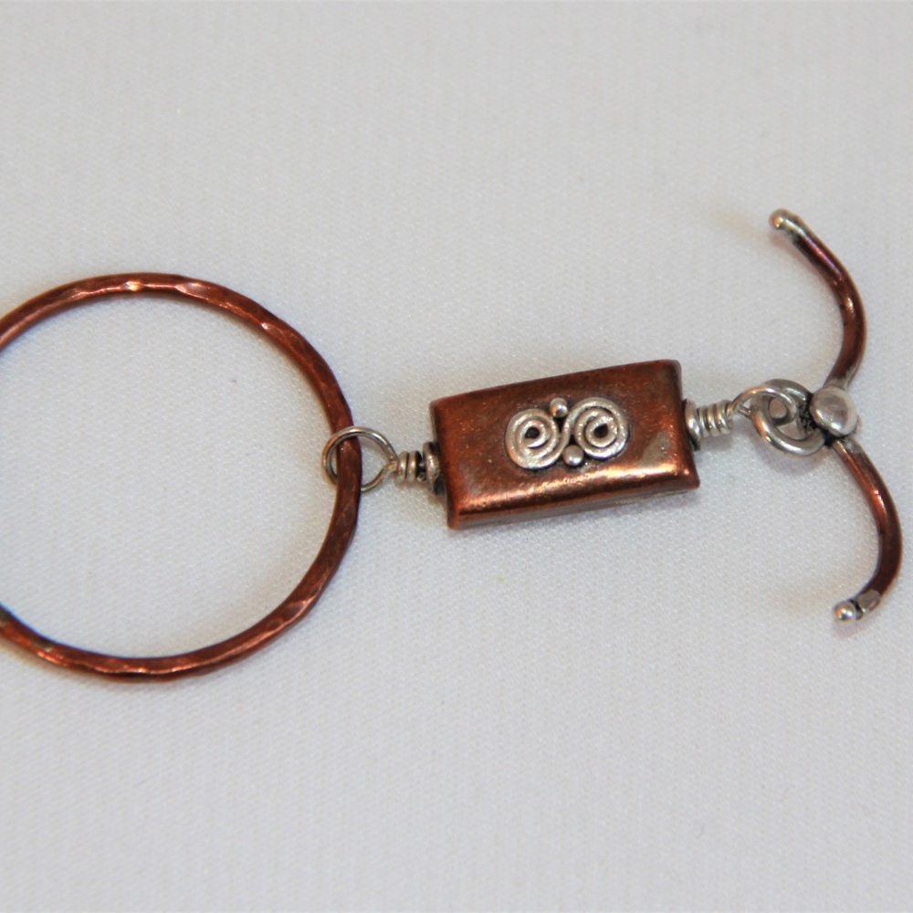 Copper Plating And Silver Scrollwork Bracelet - image 3